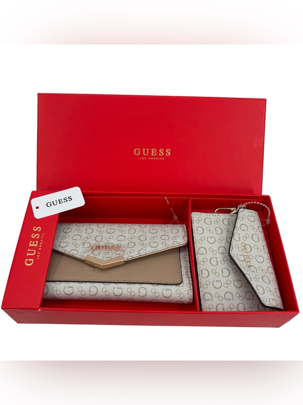 Guess Two Piece Wallet & Card Case Gift Box Set NWT